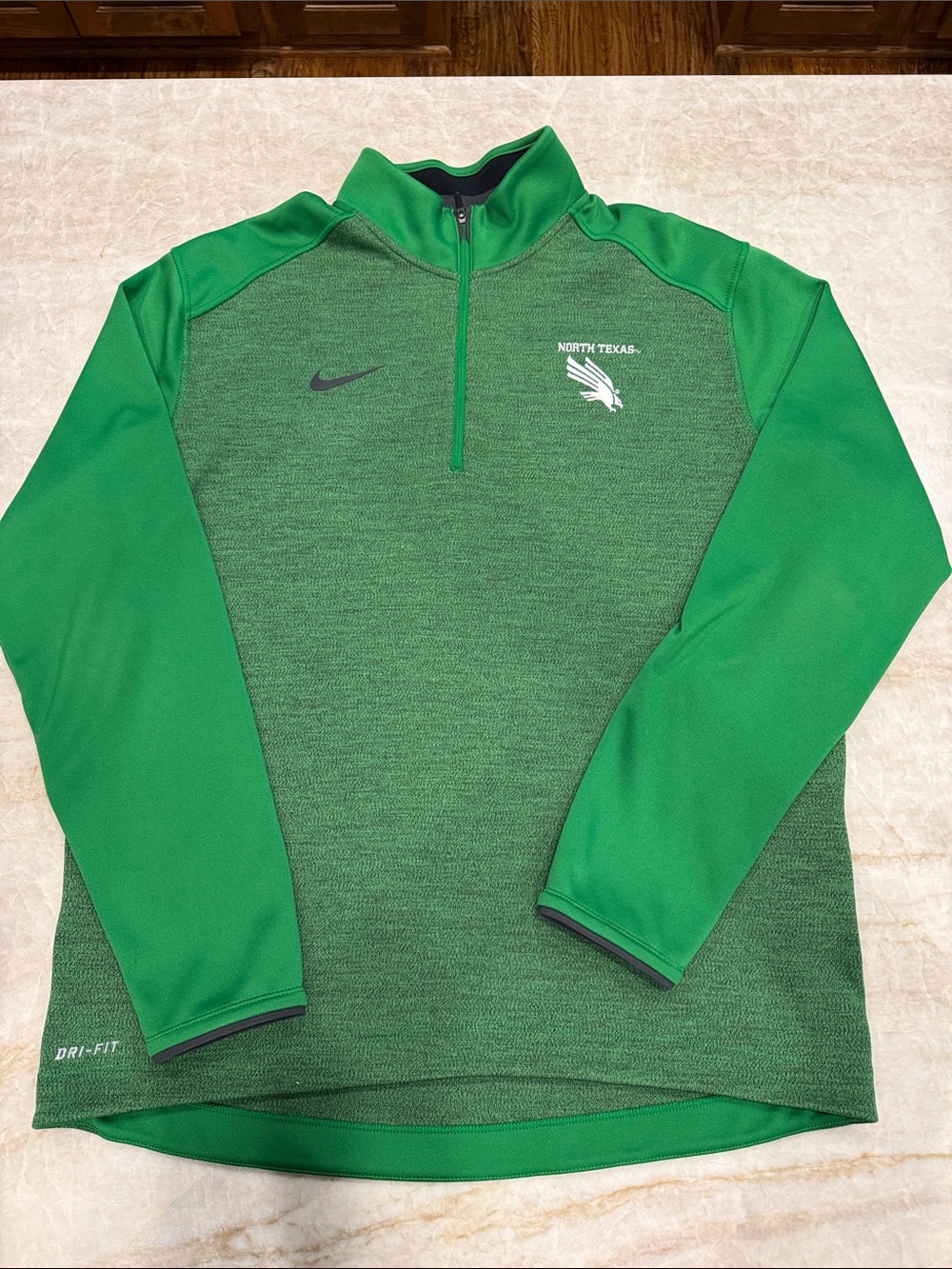 Nike Green North Texas UNT Mean Green Dri-Fit Quarter Zip Pullover